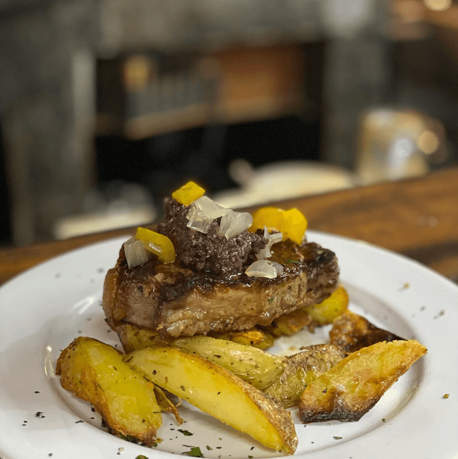 Foto de bife enplatado